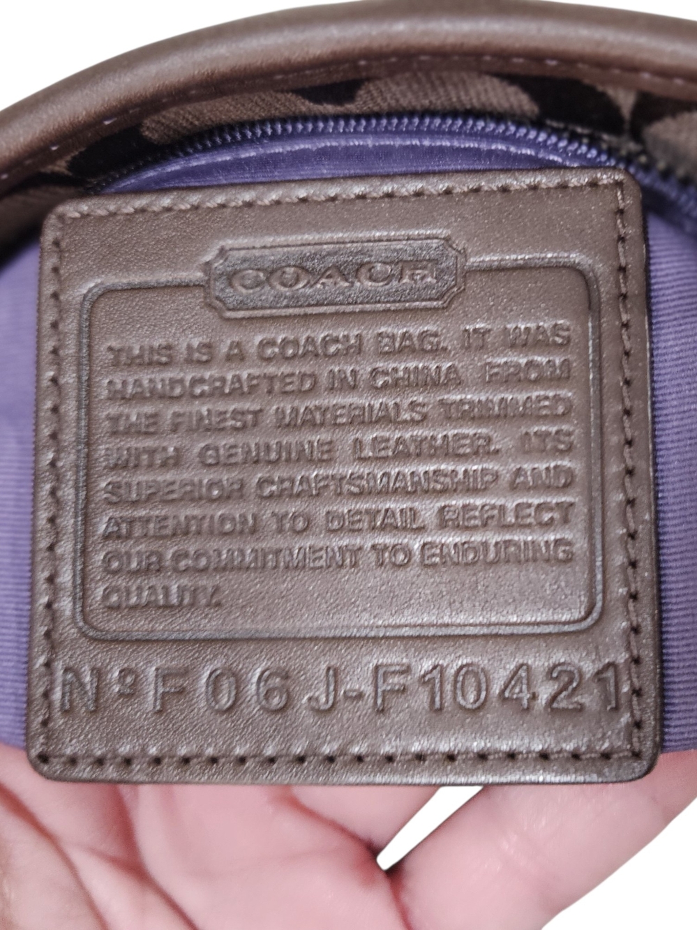 Coach NWOTS 2006 Bronze & Brown Patchwork Shoulder Bag w/Matching Wristlet SET - Picture 8 of 14